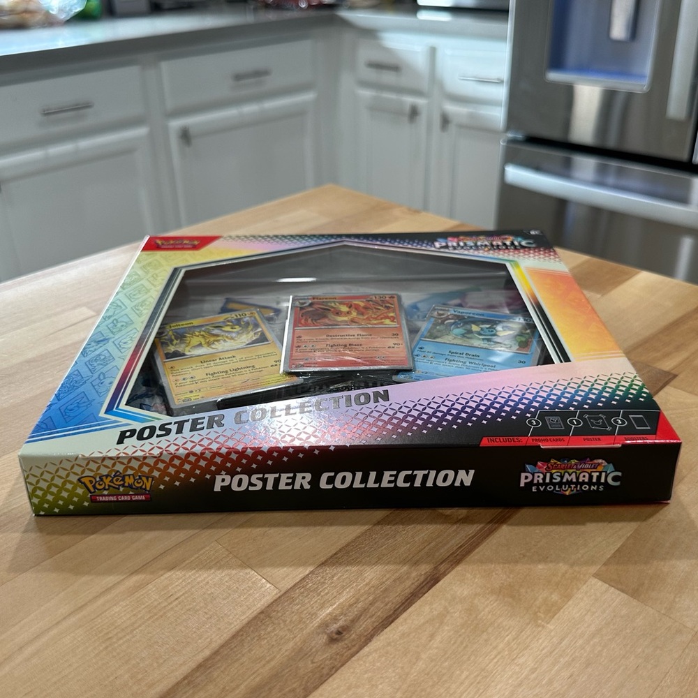 New! Pokemon TCG Scarlet & Violet 8.5 Prismatic Evolutions Poster Collection - Picture 11 of 13